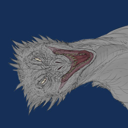 ambiguous_gender feral grey_body grey_skin gums horn looking_at_viewer open_mouth sideways simple_background smile solo teeth thorns tongue tongue_out transparent_background yellow_eyes yellow_teeth zw3 mythology dragon mythological_creature mythological_scalie scalie 1:1 alpha_channel bust_portrait digital_media_(artwork) hi_res portrait sketch