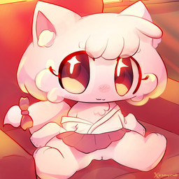 accessory anthro asian_clothing blush bow_ribbon clothed clothing east_asian_clothing female fur furniture genitals hair hair_accessory hair_bow hair_ribbon japanese_clothing kimono nude presenting presenting_vulva ribbons sitting smile sofa solo tail vulva godforgiveme4 makemon chiharu_(makemon) 1:1 digital_media_(artwork) hi_res