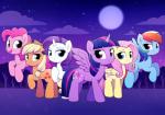 cloud cutie_mark eyelashes female feral freckles full_moon group horn looking_at_viewer moon outside wings moozua friendship_is_magic hasbro my_little_pony mythology applejack_(mlp) fluttershy_(mlp) mane_six_(mlp) pinkie_pie_(mlp) rainbow_dash_(mlp) rarity_(mlp) twilight_sparkle_(mlp) earth_pony equid equine horse mammal mythological_creature mythological_equine pegasus pony unicorn winged_unicorn 2018 absurd_res digital_media_(artwork) hi_res