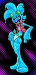 alternative_fashion anthro blue_body blue_goo clothing jockstrap male punk slime solo underwear johnnyjellyjaw johnny_(johnnyjellyjaw) goo_creature hi_res