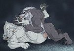 anal anal_penetration animal_genitalia animal_penis anthro balls butt canine_genitalia canine_penis duo erection feet foot_fetish foot_lick foot_play fur genitals grey_body grey_fur hair knot licking male male/male male_penetrated male_penetrating male_penetrating_male muscular muscular_anthro muscular_male nipples nude open_mouth pawpads paws pecs penetration penis sex teeth tongue tongue_out white_body white_fur wfa blizzard_entertainment warcraft genn_greymane lucan canid mammal werecanid werecreature worgen