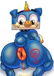 anthro anus big_anus big_butt blue_body blue_fur body_writing breasts brown_eyes butt chipped_horn collar crossgender dripping feet female female_symbol fur gender_symbol genitals kneeling looking_at_viewer looking_back looking_down mtf_crossgender multicolored_body multicolored_fur nipples plump_labia puddle puffy_anus pussy side_boob smile soles solo spiked_collar spikes symbol tan_body tan_fur thick_thighs furryonline1 cartoon_network lego the_lego_movie unikitty! puppycorn bulldog canid canine canis domestic_dog humanoid hybrid mammal mastiff molosser 2024 hi_res andromorph_(lore)