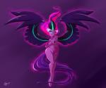 anthro areola big_breasts breasts erect_nipples eye_mist feathered_wings feathers female genitals horn nipples nude pussy solo wings light262 equestria_girls hasbro my_little_pony mythology midnight_sparkle_(eg) equid equine mammal mythological_creature mythological_equine winged_unicorn absurd_res digital_media_(artwork) full-length_portrait hi_res portrait purple_theme