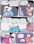 aftertale animated_skeleton bone clothed clothing comic dialogue english_text grin humanoid loverofpiggies male not_furry papyrus_(undertale) sans_(undertale) skeleton smile teeth text undead undertale undertale_(series)