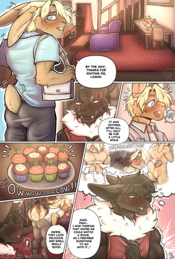 anthro anthro_on_anthro biped black_hair blue_eyes buckteeth butt clothed clothing cupcake dessert dialogue duo emanata exclamation_point food hair imagination interjection male male/male male_anthro motion_lines nervous night nude pose purse rabbit_ears red_eyes shy smile tail tail_motion tailwag teeth text undressing eltakis logan_(eltakis) ron_(eltakis) bat lagomorph leporid mammal rabbit absurd_res comic digital_drawing_(artwork) digital_media_(artwork) english_text hi_res