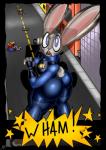 anthro big_butt breasts butt city clothed clothing female looking_back micro onomatopoeia skimpy sound_effects text thicc-thighs thick_thighs uniform wide_hips saliant disney zootopia lagomorph leporid mammal mouse murid murine rabbit rodent 2016 absurd_res comic digital_media_(artwork) hi_res