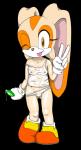 anthro areola clothed clothing erect_nipples female long_ears looking_at_viewer nipples one_eye_closed simple_background smile solo tongue tongue_out transparent_background wink young young_anthro jenokamui sega sonic_the_hedgehog_(series) cream_the_rabbit lagomorph leporid mammal rabbit 2013 alpha_channel hi_res