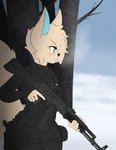 ak-74m ak_platform anthro biped clothed clothing femboy fingers flat_chested fur gun hair handgun holding_object holding_weapon male pistol ranged_weapon solo standing weapon fiddagracepaws_(artist) fidda_gracepaws_(character) canid canine fennec_fox fox humanoid mammal true_fox digital_media_(artwork) hi_res