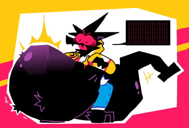 anthro belly belly_expansion belly_inflation big_belly big_tail black_body black_fur blush bottomwear clothing dialogue drawstring exclamation_point expansion fangs fur hoodie huge_belly hyper hyper_belly inflation looking_at_belly male open_mouth pants simple_background solo speech_bubble tail teeth topwear pawplants veecee void_fluff 2023 digital_media_(artwork)