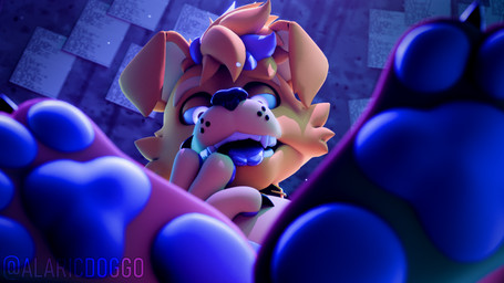 anthro blonde_hair close-up collar feet finger_fetish finger_lick finger_play fingers floppy_ears foot_fetish foot_focus hair hindpaw licking looking_at_viewer machine male notes paper pawpads paws purple_eyes purple_hair purple_pawpads rim_light solo tongue tongue_out yellow_body alaricdoggo conditional_dnp blender_(copyright) alaric_(alaricdoggo) animatronic bird_dog canid canine canis domestic_dog golden_retriever hunting_dog mammal retriever robot 16:9 3d_(artwork) 4k absurd_res blender_(artwork) blender_cycles_(artwork) digital_media_(artwork) hi_res widescreen trans_(lore) trans_man_(lore)