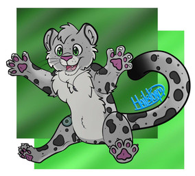anthro chibi claws green_eyes jewelry necklace solo hailstorm_the_cat nekoeko felid mammal pantherine snow_leopard