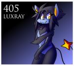 amber_eyes anthro anthrofied black_body black_fur blue_body blue_fur border chest_tuft cute_fangs fangs featureless_crotch female fur hair nude pokemorph red_nose simple_background smile solo teeth tuft white_border inget nintendo pokemon generation_4_pokemon luxray pokemon_(species) digital_media_(artwork) hi_res