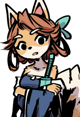 asian_clothing chinese_clothing clothed clothing crossed_arms dress east_asian_clothing female melee_weapon simple_background solo sword weapon white_background unknown_artist bully_fox canid canine fox mammal