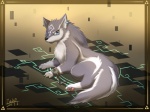 2013 abstract_background ambiguous_gender black_fur blue_eyes canine claws ear_piercing feral fur ivan-jhang japanese link link_(wolf_form) nintendo piercing solo the_legend_of_zelda triforce twilight_princess video_games white_fur wolf
Rating: Safe
Score: 7
User: FireXSpirit
Date: July 08, 2013