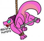 angry anthro ball_gag bdsm bondage bound butt dialogue female gag gagged genitals horn nude pussy restraints simple_background slave solo spreader_bar submissive submissive_female suspension teeth trout_(artist) spaffy kobold reptile scalie 2016 aliasing digital_media_(artwork)