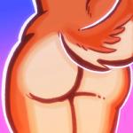 1:1 2017 2d_animation animated anthro bun_butts butt butt_slap canid canine digital_media_(artwork) female fox frame_by_frame fur loop low_res mammal nude short_playtime simple_background slap spanking