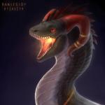 feral horn open_mouth red_eyes solo spines teeth tongue banicsidy mythology dragon mythological_creature mythological_scalie scalie 1:1 2019 digital_media_(artwork) hi_res