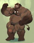 5_fingers 5_toes anthro ball_tuft balls barazoku beard belly biceps big_balls big_muscles big_penis biped body_hair brown_body brown_fur brown_hair chest_hair facial_hair feet fingers flexing fur genitals hair hairy huge_balls huge_muscles huge_penis humanoid_genitalia humanoid_penis jewelry looking_at_viewer male musclegut muscular muscular_anthro muscular_male necklace nipples nude pecs penis pink_nipples plantigrade pubes red_eyes solo standing thick_penis toes tuft tusks bluekumabox broody mammal suid suina sus_(pig) wild_boar 2018