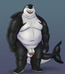 2_penises balls belly genitals humanoid_genitalia humanoid_penis male moobs multi_genitalia multi_penis non-mammal_balls nude open_mouth overweight overweight_male penis solo gatorbeast shark_tale lenny_(shark_tale) fish marine shark hi_res