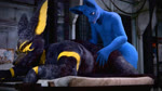 anthro anus black_body black_fur blue_body blue_fur bodily_fluids butt cock_vore cum cum_in_ass cum_inside doggystyle ejaculation erection extreme_size_difference eyewear fangs from_behind_position fur genital_fluids genitals glasses green_body group humanoid_genitalia humanoid_penis male male/male markings nude penile penis sex size_difference teeth trio vore yellow_markings sound_warning twitchyanimation gin_(twitchyanimation) rami_(twitchyanimation) sparkx anubian_jackal avian bat bird canid canine canis falcon falconid jackal mammal 3d_(artwork) 3d_animation animated better_version_at_source blender_(artwork) digital_media_(artwork) english_audio hi_res huge_filesize sound voice_acted webm