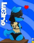 anthro butt female fluffy lust poking solo dankbudgie nintendo pokemon generation_4_pokemon lucario pokemon_(species) hi_res