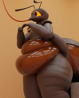 4_arms ambiguous_gender antennae_(anatomy) arthropod_abdomen belly belly_expansion belly_jiggle big_belly butt expansion feeding feeding_tube glistening glistening_body glowing glowing_eyes hose hose_in_mouth inside jiggling medical_instrument multi_arm multi_limb not_furry obese overweight scientific_instrument solo standing thick_thighs weight_gain kolajo ant arthropod honeypot_ant humanoid hymenopteran insect 2025 3d_(artwork) 3d_animation 4:5 animated digital_media_(artwork) no_sound short_playtime video