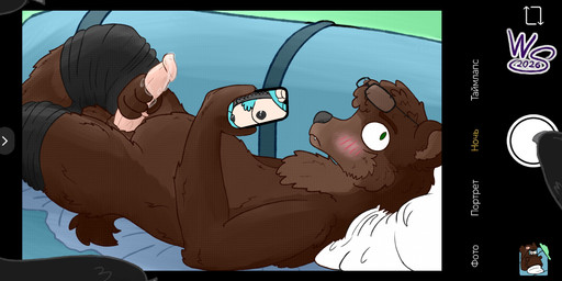 animal_genitalia animal_penis anthro balls bodily_fluids breasts butt clothed clothing erection female fur genital_fluids genitals looking_at_viewer lying male male_focus masturbation nipples nude on_back penis picture_frame sheath shocked shy side_view simple_background solo surprised tail teeth underwear ursine_penis winter_sunshine fan_character joshua_(wintersunshine) bear brown_bear canid canine mammal ursine digital_media_(artwork) hi_res