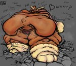 absurd_res anthro belly_lift belly_rolls burping darkened_genitalia darkened_pussy fat_rolls female foot_crush fupa generation_4_pokemon genitals grey_background hi_res long_ears lopunny low-angle_view lust morbidly_obese musk musk_clouds nintendo obese obese_female onomatopoeia overweight overweight_female pokemon pokemon_(species) pussy pyne_(artist) simple_background sketch solo sound_effects text textured worm's-eye_view