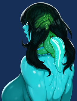 big_breasts black_hair brain breasts female genitals glistening glistening_body hair head_vulva huge_breasts multi_genitalia multi_vulva not_furry open_mouth organs parasite solo unusual_anatomy unusual_genitalia_placement unusual_vulva_placement vulva what what_has_science_done modeseven parasite_infection alien humanoid 2017 alpha_channel hi_res