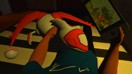 building caressing duo female house inside male night pokeball red_body sleeping white_body cr1m7 breath_of_the_wild garry's_mod nintendo nintendo_switch pokemon the_legend_of_zelda generation_3_pokemon latias legendary_pokemon pokemon_(species) 16:9 3d_(artwork) digital_media_(artwork) hi_res widescreen