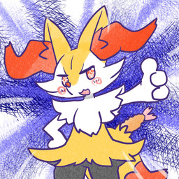 ambiguous_anthro ambiguous_gender anthro biped blush dipstick_tail featureless_crotch food gesture hand_gesture hand_on_hip looking_at_viewer markings object_in_tail open_mouth open_smile shrimp_(food) smile solo sparkles sparkling_eyes spiral spiral_blush standing tail tail_markings text_box thumbs_up annyui0611 nintendo pokemon braixen canid generation_6_pokemon mammal pokemon_(species) 1:1 2023 digital_drawing_(artwork) digital_media_(artwork) hi_res japanese_description portrait three-quarter_portrait translated_description