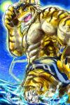 abs biceps big_muscles black_claws blue_eyes body_markings brown_fur butt claws eyewear fangs feline fur goggles grin looking_at_viewer male markings morenatsu muscles open_mouth orange_fur outside pawpads paws pecs pink_nose pose seaside sharp_teeth smile solo speedo standing stripes swimsuit teeth tiger toned tongue topless torahiko_ooshima water wet white_fur yad
Rating: Questionable
Score: 2
User: Munkelzahn
Date: December 23, 2013