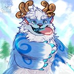 blue_body blue_fur fluffy fur hug tongue tongue_out league_of_legends riot_games tencent willump_(lol) yeti 1:1 absurd_res hi_res