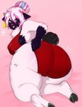 anthro big_breasts big_butt bra breasts butt camel_toe clothing curvy_figure female huge_butt lingerie looking_back panties solo thick_thighs underwear voluptuous thericegoat bella_(terraapple) bovid caprine mammal sheep absurd_res digital_media_(artwork) hi_res shaded