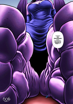 4_toes anthro dialogue dirty dirty_feet duo extreme_size_difference feet female foot_fetish foot_focus foot_play low-angle_view macro male male/female micro purple_body size_difference soles speech_bubble toes wrinkled_feet wrinkles 6o6furrart mythology dragon mythological_creature mythological_scalie scalie hi_res