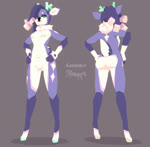 anthro breasts breathing confident dominant dominant_female dreadlocks featureless_breasts featureless_crotch female grey_background hair hands_on_hips hooves horn larger_female looking_at_viewer looking_down looking_down_at_viewer neck_tuft nude nude_anthro nude_female purple_body purple_hair simple_background size_difference solo tuft lotix nammers deer mammal 3d_(artwork) 3d_animation animated digital_media_(artwork) no_sound short_playtime