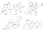 anthro drunk duo male male/male malvacross substance_intoxication working_buddies! kuehiko_roshihara tapio_chatarozawa domestic_cat felid feline felis mammal monochrome