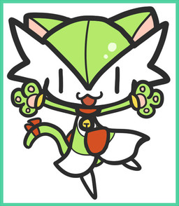 :3 accessory anthro bell blue_border border bow_(feature) bow_accessory bow_ribbon cat_paws clothing collar cosplay dress female furgonomics green_hair hair looking_at_viewer open_mouth ribbons solo tail tail_accessory tail_bow tail_ribbon concave_(artist) nintendo pokemon felid gardevoir generation_3_pokemon mammal pokemon_(species)