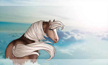 animal_genitalia animal_vulva blaze_(marking) cloud detailed_background equine_genitalia equine_vulva exposed exposure_variation facial_markings female feral freckles genitals green_eyes head_markings lens_flare mane markings monotone_mane smile solo vulva white_mane wind tabascocat elke_(fusilier) equid equine horse mammal 2018 5:3 hi_res signature