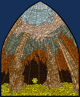 detailed_background not_furry plant stained_glass zero_pictured artistic_license undertale undertale_(series) flowey_the_flower elemental_creature flora_fauna 2018 absurd_res alpha_channel digital_drawing_(artwork) digital_media_(artwork) hi_res