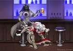 abs alcohol anal anal_penetration animal_genitalia animal_penis anthro areola bar beer belly belly_inflation beverage big_areola big_belly big_breasts big_nipples big_piercings black_hair black_nipples black_penis bodily_fluids breasts canine_genitalia canine_penis cum cum_in_ass cum_inflation cum_inside cum_on_ground detailed_background duo ear_piercing ear_ring erection fur furniture genital_fluids genitals grey_body grey_fur gynomorph hair huge_breasts inflation intersex intersex/male knot long_hair male male_penetrated multi_genitalia multi_penis multicolored_body muscular muscular_anthro muscular_gynomorph muscular_intersex nipple_piercing nipples nude orgasm penetration penis piercing red_body red_scales ring_piercing scales sex smile tail thick_thighs tongue tongue_out vein veiny_penis white_body eliana-asato hermvivi kekoa_(character) fish mammal marine shark digital_media_(artwork)