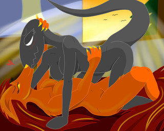 all_fours amateur anthro bed caressing_belly caressing_head female female/female furniture holding_waist internet kissing lying nude on_back on_bed simple_background fe94knight firefox google google_chrome mozilla dinosaur_(google_chrome) kit_(mozilla_firefox) dinosaur prehistoric_species reptile saurischian scalie theropod tyrannosaurid tyrannosauroid tyrannosaurus tyrannosaurus_rex 5:4