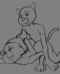 anal anthro being big_butt butt cat_tail duo femboy fish_tail looking_pleasured male male/male nude smile thick_thighs anonymous_artist cartoon_network the_amazing_world_of_gumball darwin_watterson gumball gumball_watterson domestic_cat felid feline felis fish mammal marine hi_res monochrome