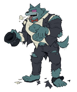 4_toes 5_fingers after_transformation anthro biped black_top_hat bottomwear bow_tie claws clothed clothing eyes_closed eyewear feet finger_claws fingers footwear fully_clothed fur grey_body grey_bottomwear grey_clothing grey_ears grey_feet grey_fur grey_hands grey_jacket grey_pants grey_tail grey_topwear jacket male male_anthro monotone_background monotone_feet monotone_hands monotone_tail open_mouth pants plantigrade red_bow_tie sharp_teeth shirt shoes simple_background solo standing tail teeth three-quarter_view toe_claws toes tongue tongue_out topwear torn_bottomwear torn_clothing torn_jacket torn_pants torn_shirt torn_shoes torn_topwear tuft white_background white_clothing white_shirt white_topwear soildweller mythology canid canine mammal mythological_canine mythological_creature werecanid werecanine werecreature werewolf 2025 character_request colored_sketch digital_drawing_(artwork) digital_media_(artwork) full-length_portrait hi_res portrait sketch