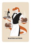 anthro apron athletic athletic_anthro athletic_male bodily_fluids bow_tie clothing container cup drinking_glass drooling food glass glass_container glass_cup male meat orange_body orange_scales plate saliva scales topwear vest waiter waiter_tray white_body white_scales wine_bottle wine_glass shikayoshi alligator alligatorid crocodilian reptile scalie 2023 absurd_res hi_res