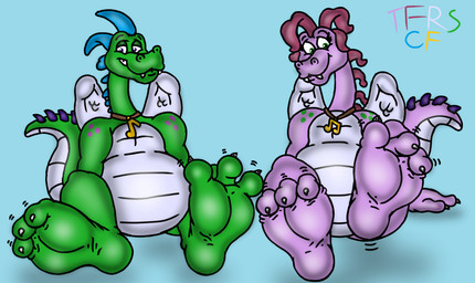 3_toes anthro arm_support backward_arm_support bedroom_eyes belly big_belly black_sclera blue_background blue_spikes casual_nudity claws clenched_teeth curling_tail curling_toes duo eyelashes fangs feathered_wings feathers feet female fingers foot_focus glance glistening glistening_feet green_body green_eyes green_scales green_spots half-closed_eyes humanoid_feet humanoid_hands humanoid_heel jewelry looking_at_viewer male multicolored_body multicolored_scales narrowed_eyes necklace necklace_only nude open_mouth open_smile plantigrade pose presenting purple_body purple_scales purple_spikes purple_spots scales seductive shadow simple_background sitting slightly_chubby slightly_chubby_anthro slightly_chubby_female slightly_chubby_male smile smiling_at_viewer soles spiked_tail spikes spikes_(anatomy) spots tail teasing teasing_viewer teasing_with_feet teeth toe_claws toe_wiggle toes toothy_grin two_tone_body two_tone_scales ventral_scales white_belly white_finger_claws white_sclera white_toe_claws wide_eyed wings wrinkled_feet wrinkles fruitgems dragon_tales mythology pbs wheezie_(dragon_tales) zak_(dragon_tales) dragon mythological_creature mythological_scalie scalie 2025 colored digital_drawing_(artwork) digital_media_(artwork) hi_res pinup shaded signature brother_(lore) brother_and_sister_(lore) sibling_(lore) sister_(lore) twins_(lore)