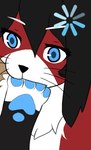 bite blue_eyes blue_pawpads buffering female feral fur head_empty loading machine nom pawpads red_body red_fur self_bite solo white_body white_fur ara_comms ara_(fluff-kevlar) android felid feline mammal robot meme reaction_image