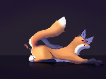 anal anthro anthro_on_feral anthro_rimming_feral backsack balls bestiality bodily_fluids disembodied_hand disembodied_tongue duo feral feral_rimmed fluffy fluffy_tail fur fur_tuft genitals looking_back lying male neck_tuft on_front oral orange_body orange_fur paws petting reflection reflective_floor rimming saliva saliva_on_tongue saliva_string sex side_view simple_background smile solo_focus tail tongue tuft whiskers white_body white_fur barn-owl_(artist) canid canine fox mammal red_fox true_fox absurd_res hi_res trans_(lore) trans_woman_(lore)