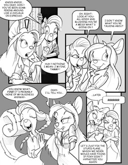 anthro bag bashful blush buckteeth clothing dialogue female fluffy fluffy_tail grin hair jumpsuit ponytail prying smile smirk solo suspicious tail teeth text chris_fischer chip_'n_dale_rescue_rangers disney gadget_hackwrench tammy_squirrel mammal mouse murid murine rodent sciurid tree_squirrel comic english_text hi_res