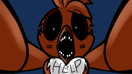 anthro beak breasts female looking_at_viewer machine non-mammal_breasts open_mouth solo teeth fourball five_nights_at_freddy's five_nights_at_freddy's_2 scottgames paola_(4ball) toy_chica_(fnaf) android animatronic avian bird chicken galliform phasianid robot 16:9 2d_animation animated digital_media_(artwork) hi_res widescreen